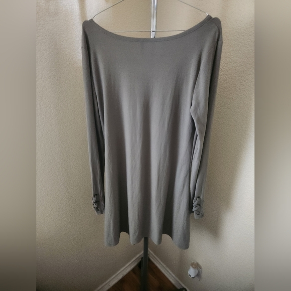 Mudd Olive Green Long Sleeve Pullover Dress - Picture 2 of 3